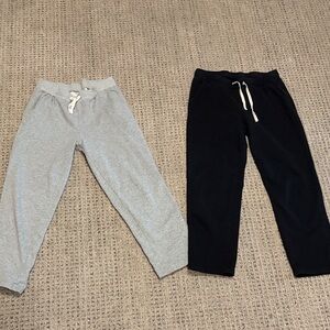 Women’s Petite Gray and Black Sweatpants